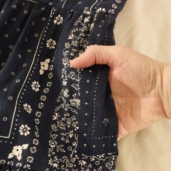 Universal Thread Navy Bandana Print Maxi Skirt with Smocked Waist - Picture 9 of 10